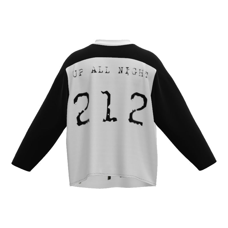 UP ALL NIGHT WHITE/BLACK SKELETON CHECKER FLAG JERSEY