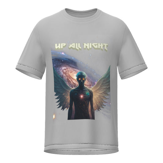 UP ALL NIGHT Heavyweight Organic T-Shirt HEATHER GRAY