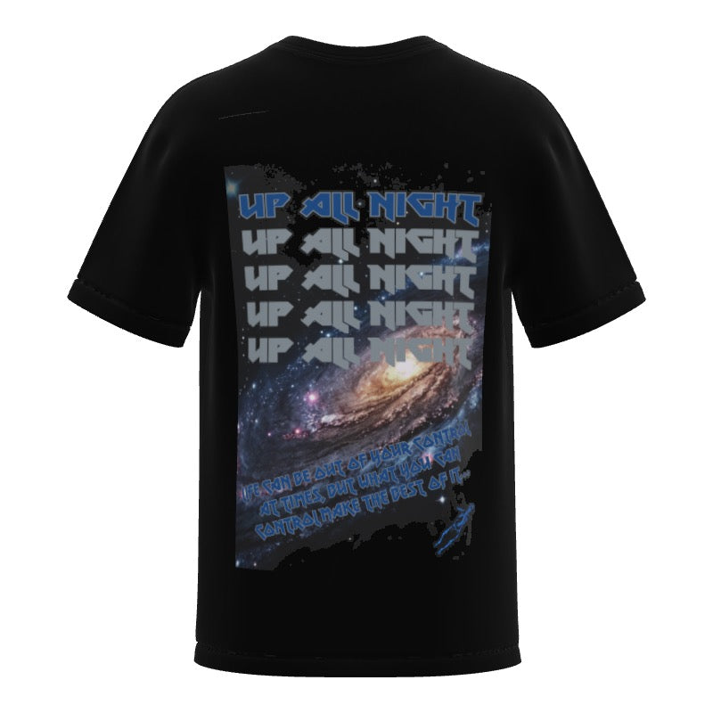 UP ALL NIGHT Heavyweight Organic T-Shirt - BLACK
