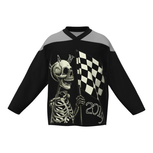 UP ALL NIGHT BLACK / GREY SKELETON CHECKER, FLAG JERSEY